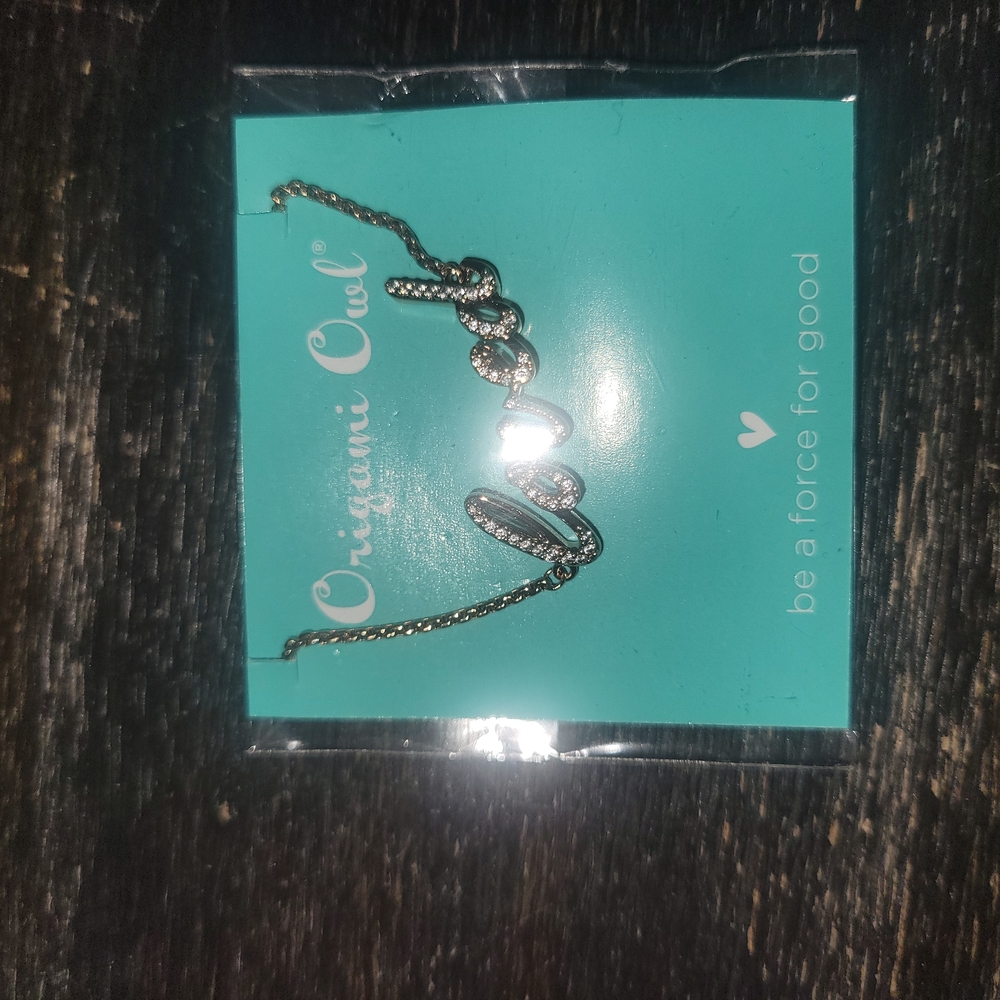 Origami Owl Silver Loved Rose Gold Silver Plated Necklace
